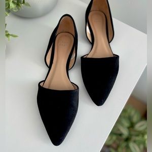 A New Day Black Microsuede flats. Like New, 8.5 M